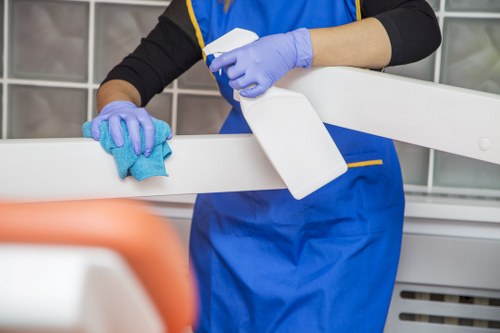 Preparing a carpeted room for steam cleaning service